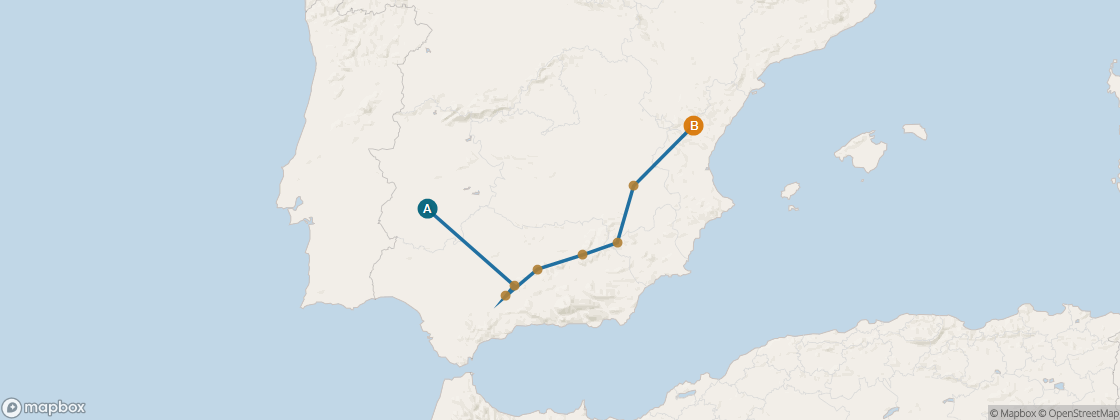 Seven Seas Voyager Voyage VOY280921 itinerary map from Lisbon to Barcelona, September 21-29 2028, 8 days
