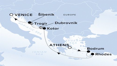 Map of Evrima Voyage 11240619, Athens to Venice