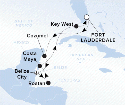 Ritz-Carlton Yacht Cruises 2024 Ilma 12241127 Map.