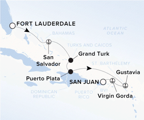Ritz-Carlton Yacht Cruises 2024 Ilma 12241220 map.