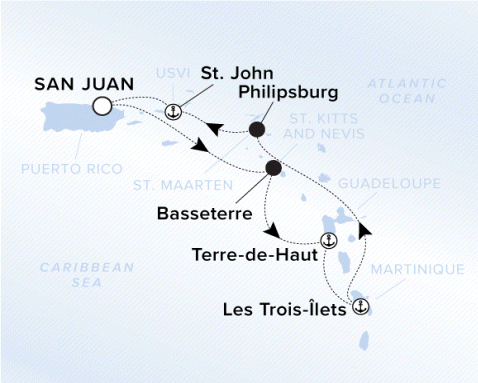 Ritz-Carlton Yacht Cruises 2024 Ilma 12241228 map.