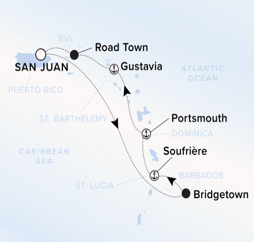 Ritz-Carlton Yacht Cruises 2025 Ilma 12250104 map.