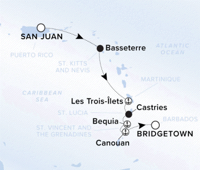 Ritz-Carlton Yacht Cruises 2025 Ilma 12250118 map.