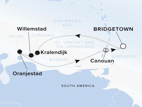 Ritz-Carlton Yacht Cruises 2025 Ilma 12250125 map.