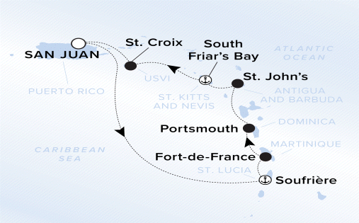 Ritz-Carlton Yacht Cruises 2025 Ilma 12250208 map.