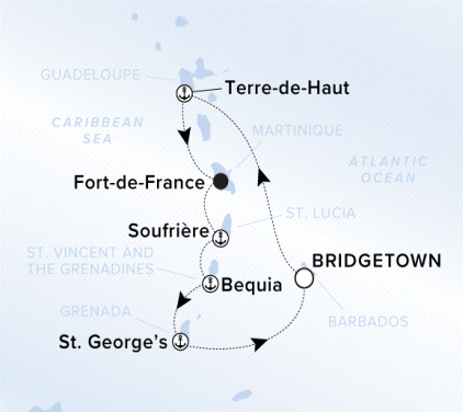 Ritz-Carlton Yacht Cruises 2025 Ilma 12250314 map.