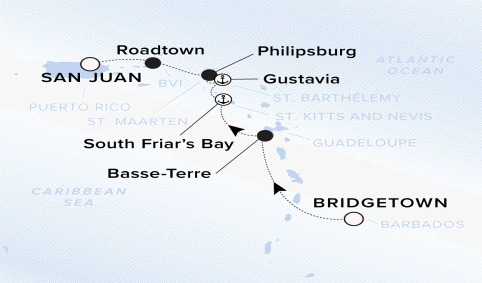 Ritz-Carlton Yacht Cruises 2025 Ilma 12250321 map.