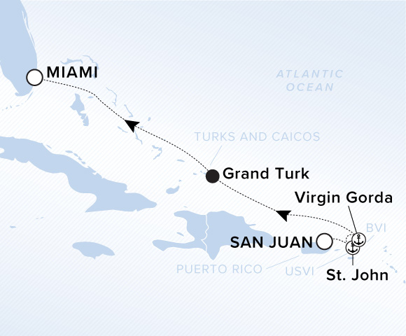 Map of Ilma Voyage 12270129, San Juan to Miami, Florida