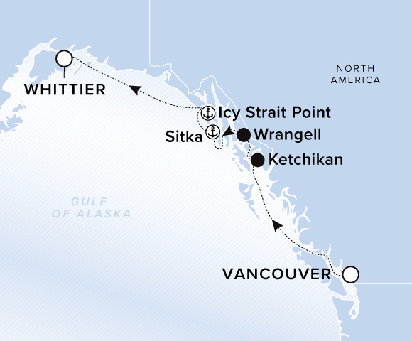 Map of Luminara Voyage 13270706, Vancouver to Whittier