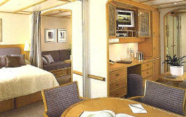 Owner Suite, Penthouse, Grand Suite, Concierge, Veranda, Inside Charters/Groups Seadream Cruise Cruise: Commodore Club Stateroom