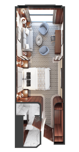 Horizon Suite floor plan aboard World Navigator