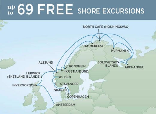 Itinerary Map RSSC Regent Seven Seas Navigator 2022 cruise