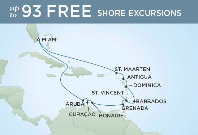 Itinerary Map RSSC Regent Seven Seas Splendor 2023 cruise