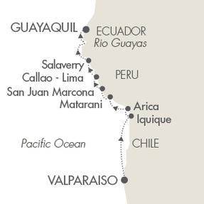 Deluxe Honeymoon Cruises Le Boreal March 11-23 2026 Valparaso, Chile to Guayaquil, Ecuador