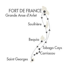 Deluxe Honeymoon Cruises Le Ponant February 20-27 2026 Fort-de-France, Martinique to Fort-de-France, Martinique