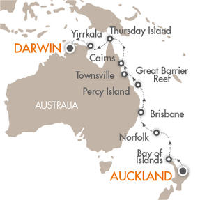 Cruise Single-Solo Balconies and Suites CRUISE Le Soleal February 18 March 4 2027 Auckland, New Zealand to Darwin, Australia