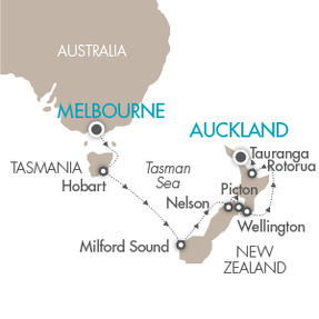 Cruise Single-Solo Balconies and Suites CRUISE Le Soleal February 6-18 2027 Melbourne, Australia to Auckland, New Zealand