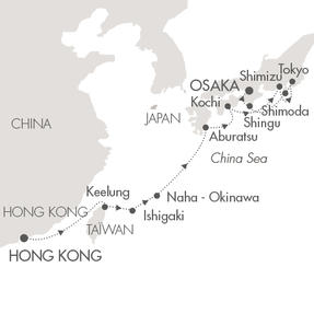 Cruise Single-Solo Balconies and Suites CRUISE Le Soleal March 25 April 6 2027 Hong Kong, China to Osaka, Japan