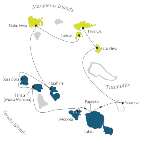 Luxury World Cruise SHIP BIDS Paul Gauguin April 16-30 2025 Papeete, Tahiti, Society Islands to Papeete, Tahiti