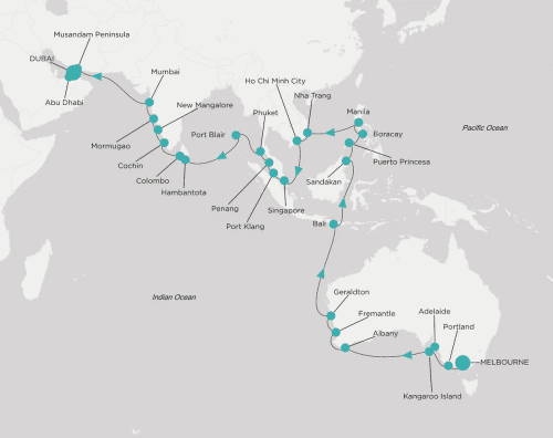 Itinerary map