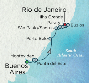 Tangos and Sambas Map Just Crystal Cruises Serenity 2017 World Cruise