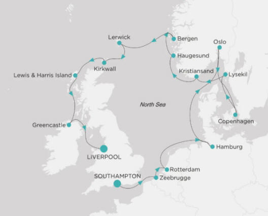 Crystal Cruises Serenity Map Itinerary 2026