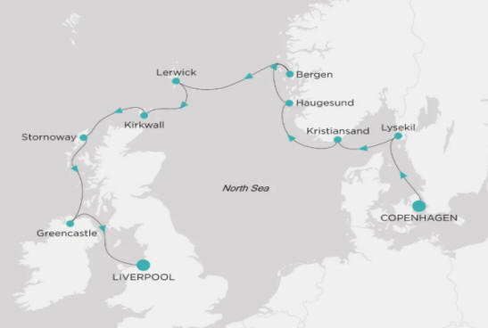 Crystal Cruises Serenity Map Itinerary 2026