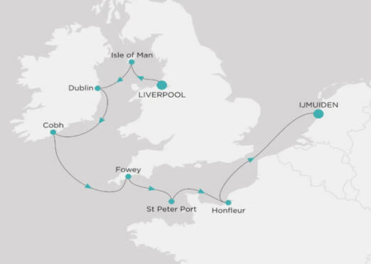 Crystal Cruises Serenity Map Itinerary 2026