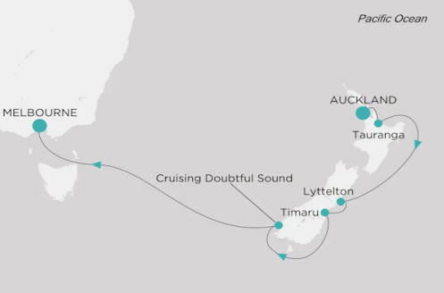 Crystal Cruises Serenity Map Itinerary 2026