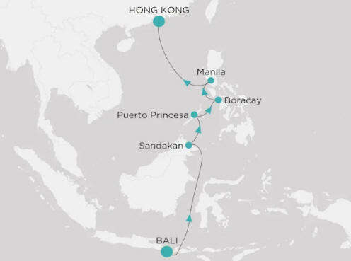 Crystal Cruises Serenity Map Itinerary 2026