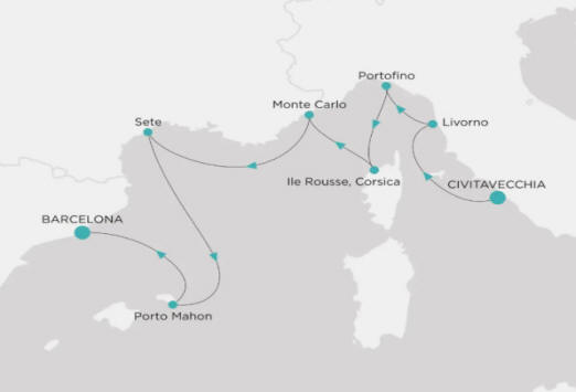 Crystal Cruises Serenity Map Itinerary 2026