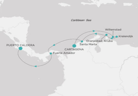 Crystal Cruises Serenity Map Itinerary 2026