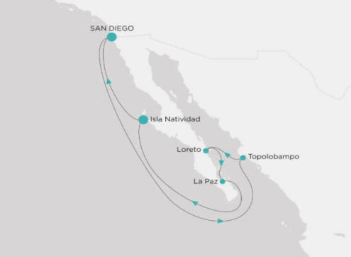 Crystal Cruises Serenity Map Itinerary 2026