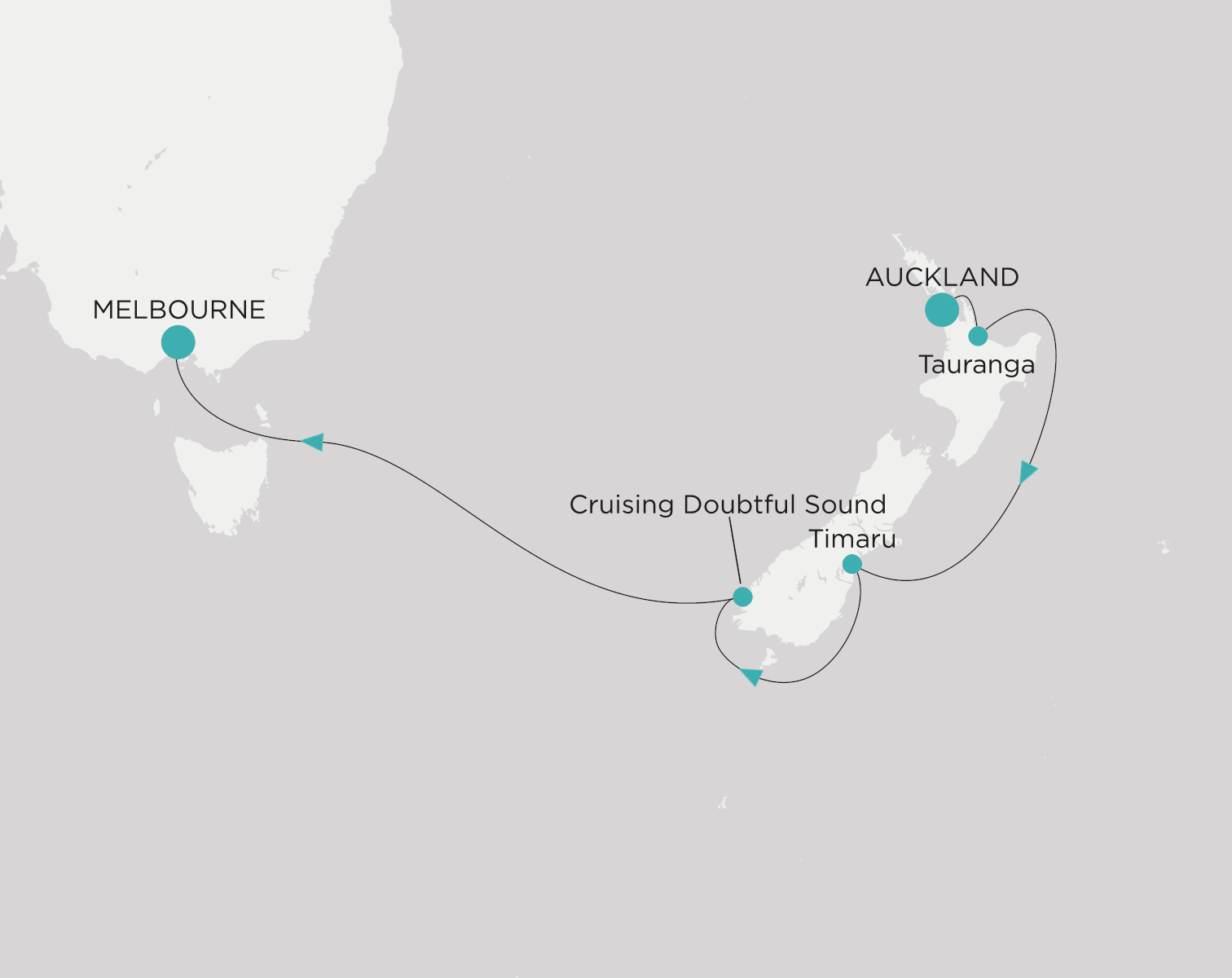 Crystal Serenity CSE-008-260219 official itinerary map