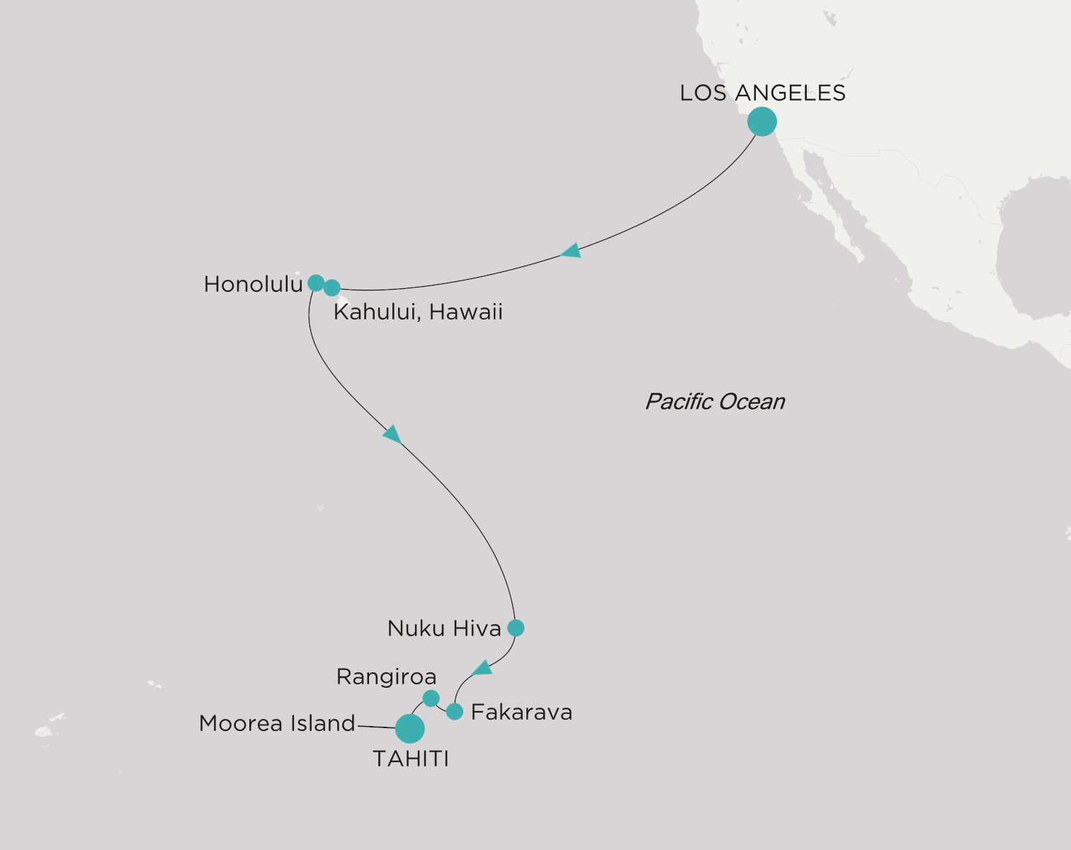 Crystal Serenity CSE-018-260111 official itinerary map