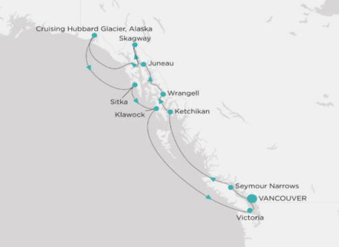 Crystal Cruises Serenity Map Itinerary 2027