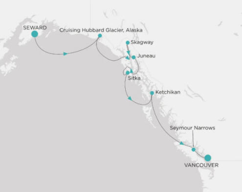Crystal Cruises Serenity Map Itinerary 2027