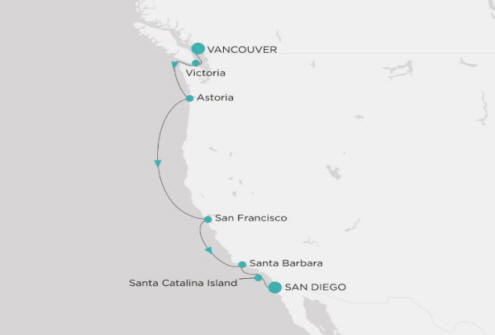 Crystal Cruises Serenity Map Itinerary 2027