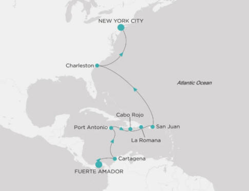 Crystal Cruises Serenity Map Itinerary 2027