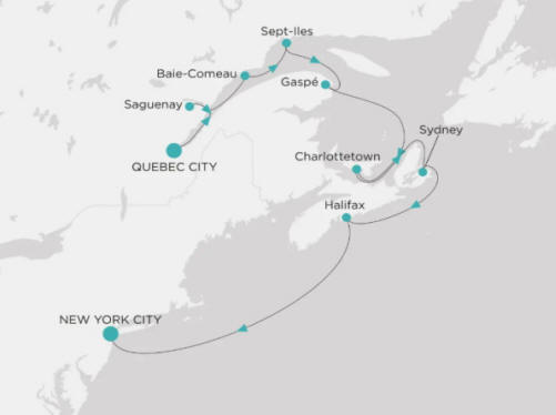 Crystal Cruises Serenity Map Itinerary 2027