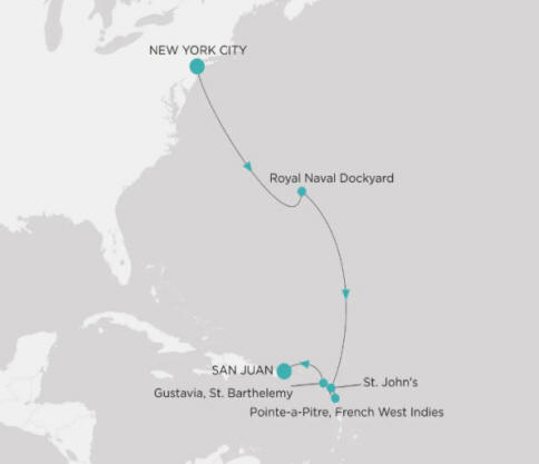 Crystal Cruises Serenity Map Itinerary 2027