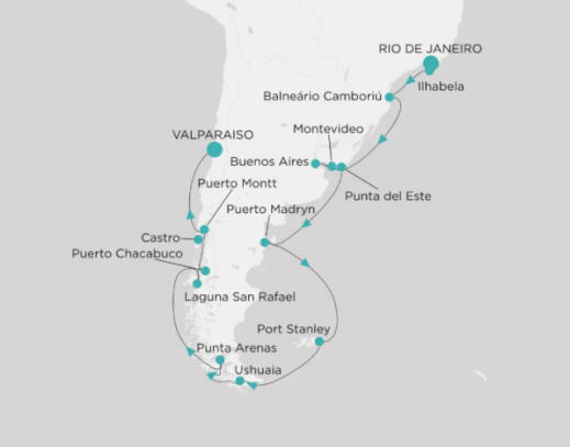 Crystal Cruises Serenity Map Itinerary 2027