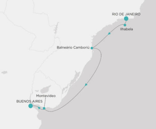 Crystal Cruises Serenity Map Itinerary 2027