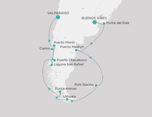 Crystal Cruises Serenity Map Itinerary 2027
