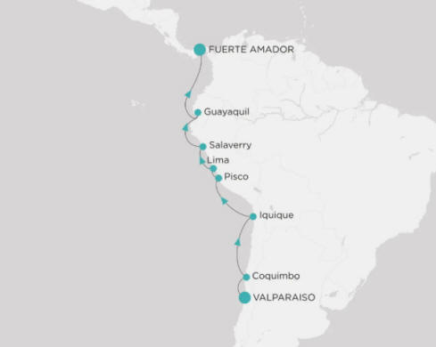 Crystal Cruises Serenity Map Itinerary 2027