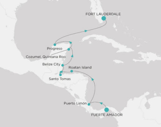 Crystal Cruises Serenity Map Itinerary 2027