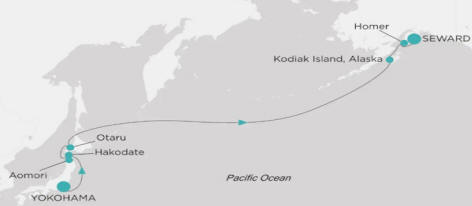 Crystal Cruises Serenity Map Itinerary 2027