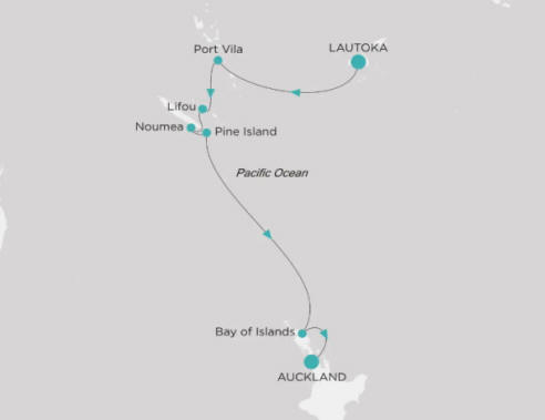 Crystal Cruises Serenity Map Itinerary 2027