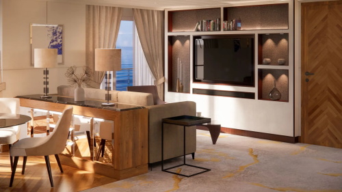 Crystal Cruises Symphony Category RYVM, RYVF (Junior Crystal Penthouse Suite)