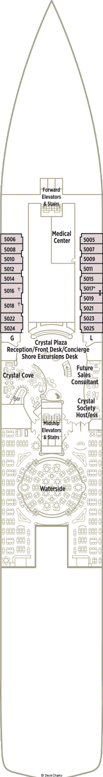 Crystal Cruises Symphony Deck plan Deck Image